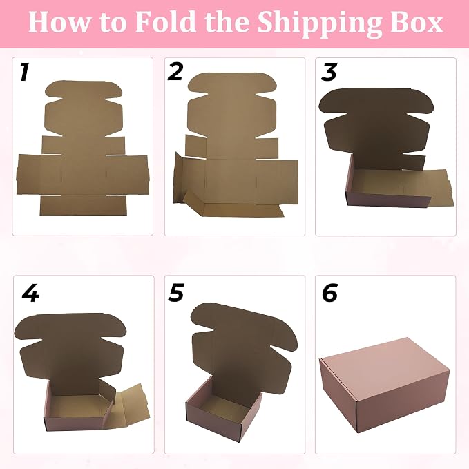 Pink Shipping Boxes 20 Pack 11x8x4 inch, Corrugated Gift Mailer Boxes | Easy Assembly, Recyclable Mailers for Small Business and Gift Giving, Colorful Packing Box for Jewelry Cosmetics and Perfume