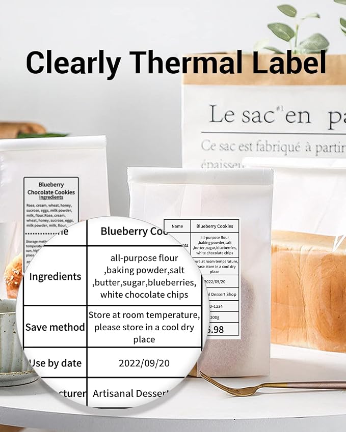 Phomemo M220 Thermal Labels 2.36"x 3.15" for M220/M221/M250/M260, 90 PCS | 60x80mm Waterproof Thermal Labls, 1 Roll, Use for Barcode, Logo,Listing, Business, Home,Organization, Office, White