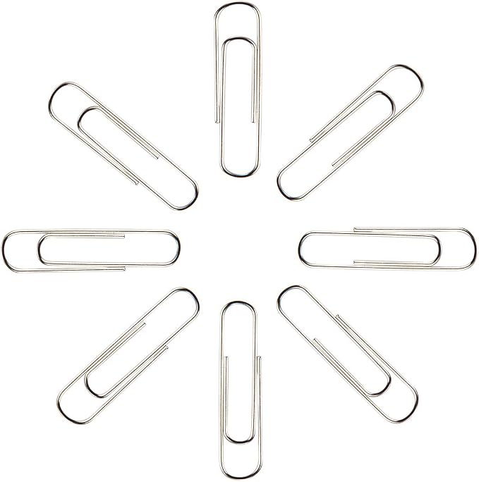 Small Paper Clips, 1.1 Inch Paper Clip, 300 pcs Paperclips (Small, Silver) (Pack of 2)