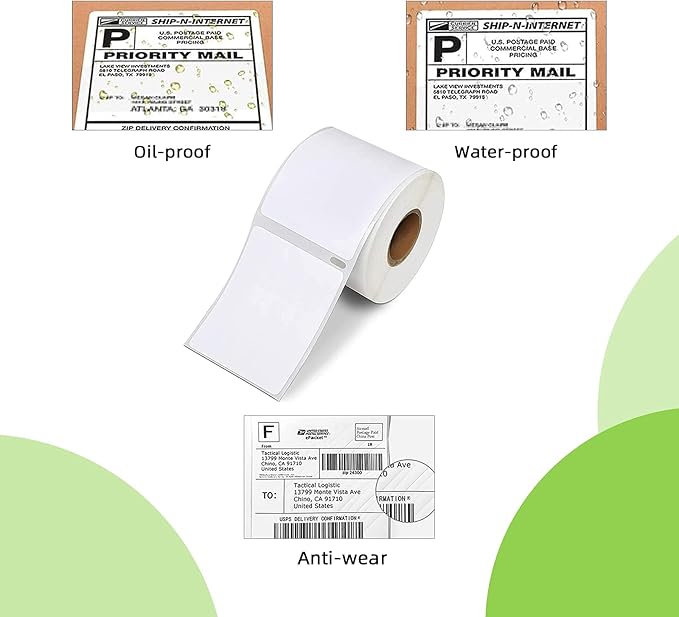 Compatible 2-1/8" x 2-3/4" Direct Thermal Labels Replacement for DYMO 30258 Barcodes Address Postage, Compatible with Rollo, DYMO 4XL & Zebra Desktop Printers (16 Rolls, 400 Labels/Roll)