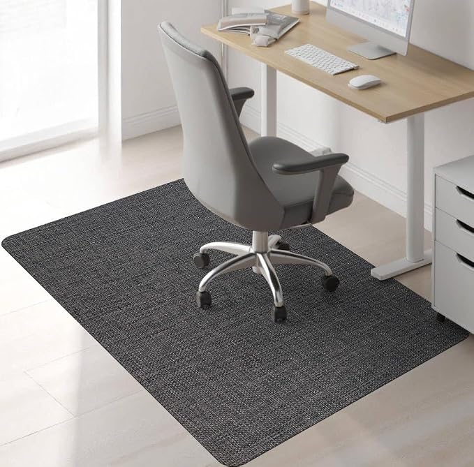 Sycoodeal Chair Mat,36" x 55" Office Chair Mat for Hardwood and Tile Floor, Heavy Duty Floor Protector for Rolling Chairs,Non-Slip,Computer Mat for Home Office(Dark Coffee)