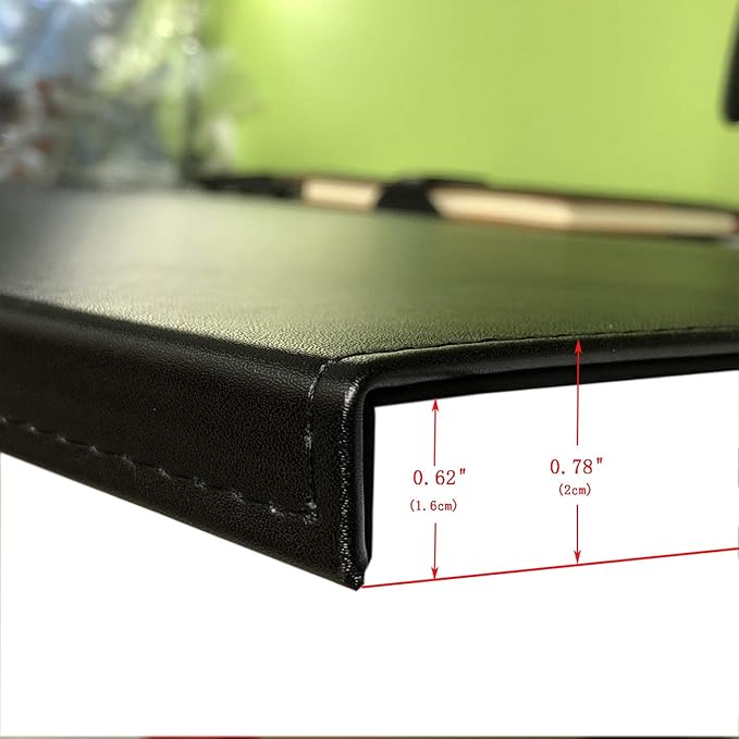 AKOZLIN 35.4"x 18.9" Soft PU Leather Surface Office Desk Mouse Mat Anti-Push Pad with Full Grip Fixation Lip Table Blotter Edge-Locked Protector