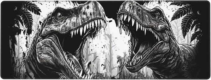 Dinosaur Mouse Pad XL Large Mousepad Non Slip Rubber Base Desk Mat for Laptop Computer Gaming 31.5" X 12"