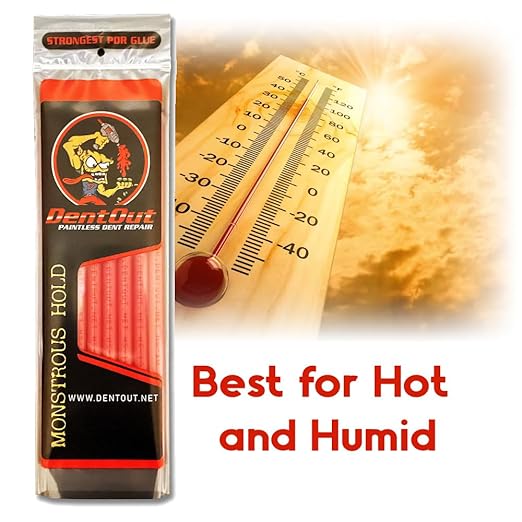 Monstrous Red PDR Glue Sticks (10 Pack) - PDR Glue for Unmatched Adhesion and Precision Dent Removal – Professional Paintless Dent Repair Glue Sticks