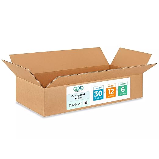 Large Shipping & Moving Boxes 30x12x6 inches (10-Pack) - Extra Strength 200 lb vs Regular - Corrugated Packing Boxes for Moving - Big Box - Box for Packaging Moving Large Volumes by IDL Packaging | Extra Strength 200 lb vs Regular - Corrugated Packing ...