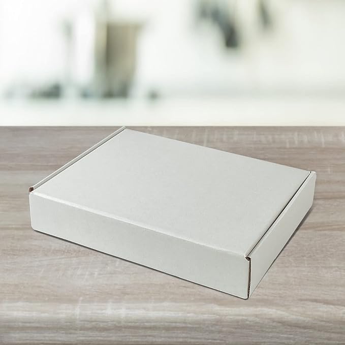 RLAVBL 11x8x2 Inches Shipping Boxes Set of 25, White Small Corrugated Cardboard Box, Mailer Boxes for Packing Small Business