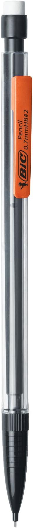 BIC Xtra-Precision Mechanical Pencil, Clear Barrel, Fine Point (0.5mm), 5-Count (Pack of 2)