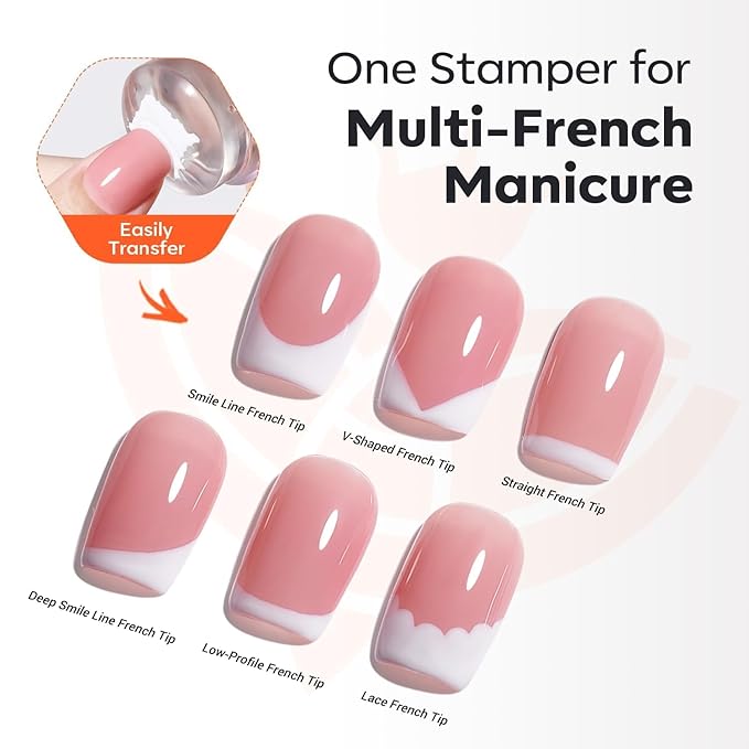 modelones French Tip Gel Nail Polish Set 2 Pcs 15ml Milk White and Nude Pink French Manicure Kit Jelly Nude Soak Off UV Natural Base Color Gel Polish Nail Art Home DIY Gift for Women