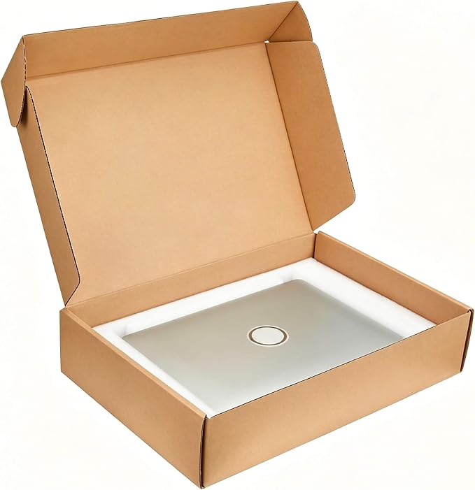 Laptop Shipping Box, Secure Mailer Box with Foam Protection, Fits Most Ultrabook or Screen Sizes | Laptop Box with Protection Foam, Secure Mailer Box for Laptop Shipping Fits Most Ultrabook or Laptop Screen Sizes