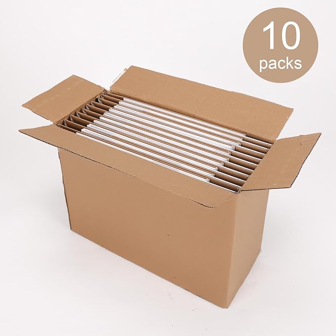 Hoikwo 10 Packs 12x10x10 Large Thin Shipping Boxes, White Big Corrugated Cardboard Box Set for Small Business for Packaging Mailing Lightweight items