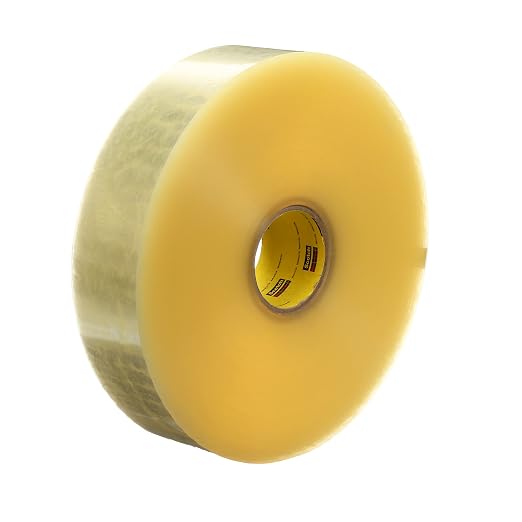 3M Scotch Box Sealing Tape 375, Clear, 48 mm x 914 m, 6/Case