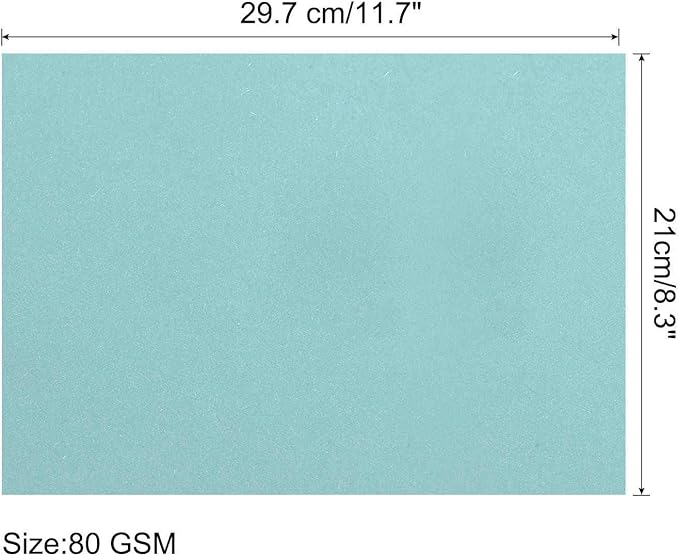 MECCANIXITY 100 Sheets Colored Copy Paper 8.3 x 11.7 Inch Printer Paper 80gsm Light Blue for Office Printing, Document Copying, Invitations, Forms, Art Projects