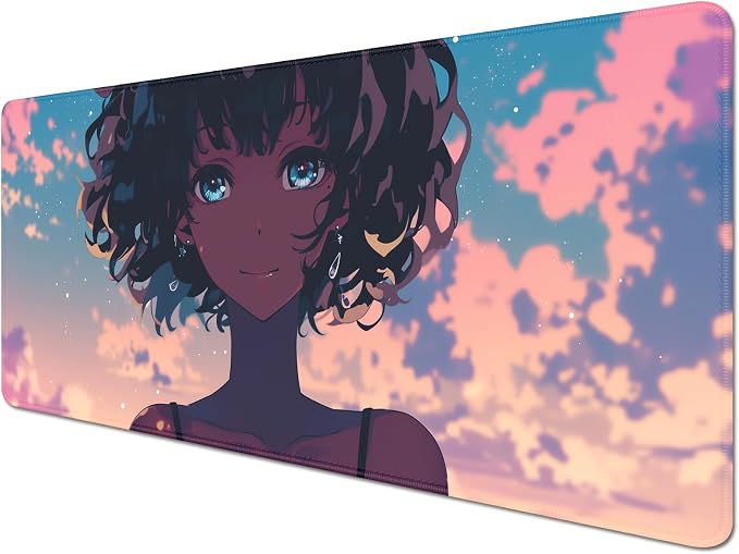 Extended Mouse Pad Desk Mats on Top of Desks Keyboard Pad Large Mousepad | Stitched Edges Rubber Non-slip Girls Office Study Gaming Computer Keyboard Laptop PC XL Extended Long