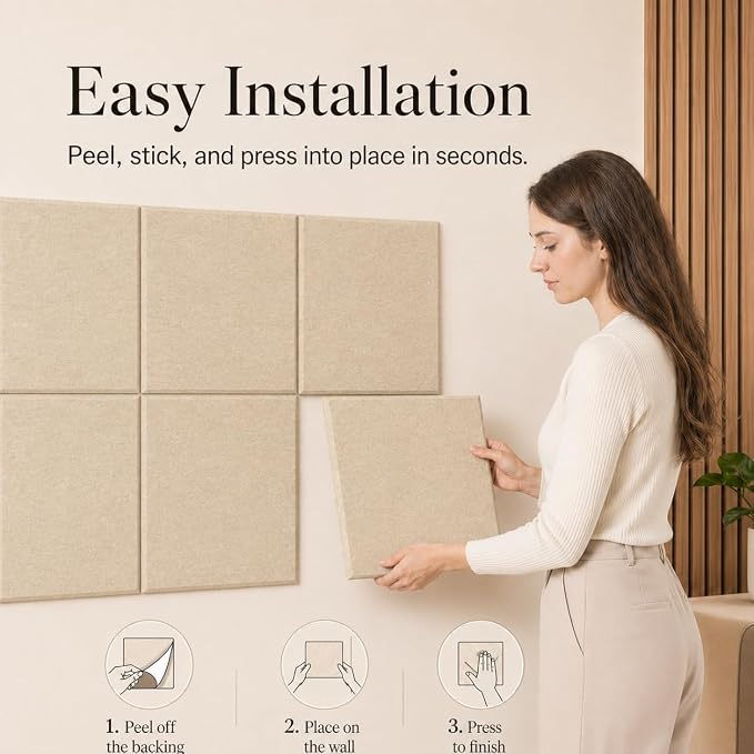 Felt Bulletin Board Tiles, Large Cork Board Alternative,24 x 36 in | 0.35 in modular felt wall tiles for notes, photos, schedules, reminders in offices, classrooms, home and office workspaces