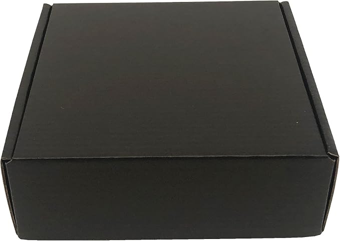 Black Shipping Boxes 10x10x4 Inch Cardboard Storage Mailer Box 15 Pack | Corrugated Cardboard Packaging Box Inside Size: 9.3 x 9.8 x 3.8 "