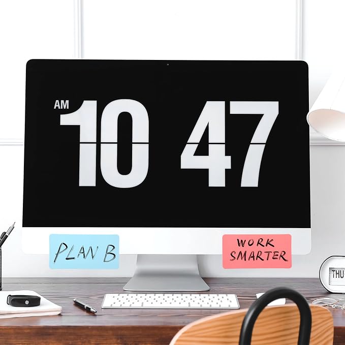 Relaxweex Magnetic Dry Erase Labels, 4''x 2'' Colorful Name Tags Magnetic Blank Cards Flexible Reusable Macarons Label Stickers for Whiteboards, Home, Office, Classroom (32 Pack)
