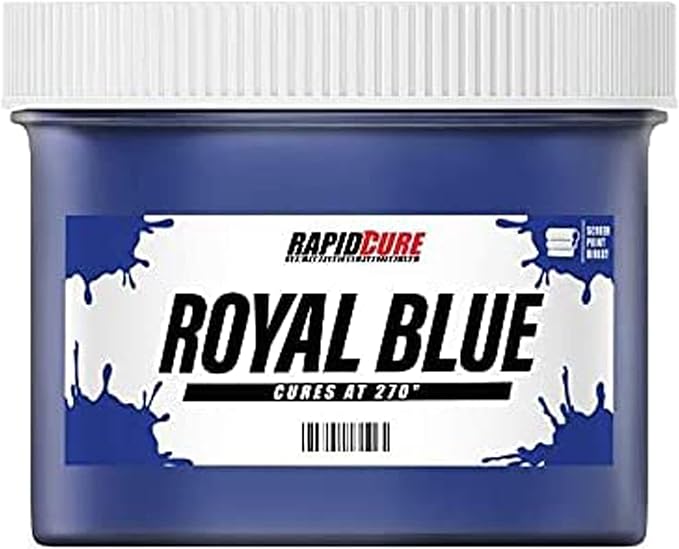 Rapid Cure® Screen Printing Ink Blue (5 Gallon - 640oz.) - Plastisol Ink for Screen Printing, Fast Curing Fabric Paint - Screen Print Direct®, USA Made