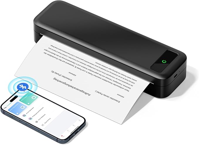 Thermal Paper 8.5" x 11" US Letter Size, 4 Rolls Quick-Dry Thermal Printer Paper, Compatible with A285M A282M A281M M835 M834 M832 Portable Printer