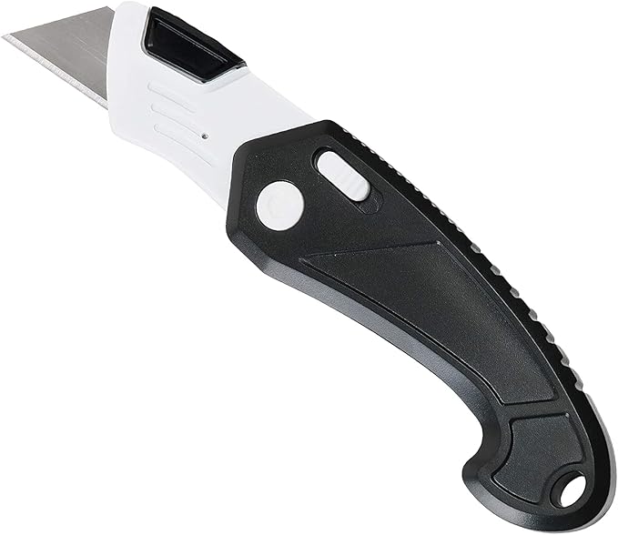 Lightweight Strong ABS Plastic Folding Utility Box Cutter (Bright Yellow, 6)