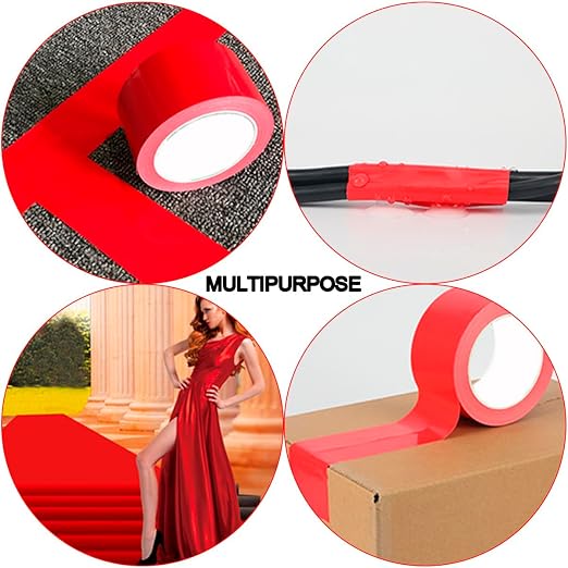 XUXU 3 Pack Red Duct Tape Heavy Duty Waterproof 60 Yards x 2 Inch Total | Strong Adhesive Duct Tape Bulk for Indoor Outdoor Repairs Tear by Hand