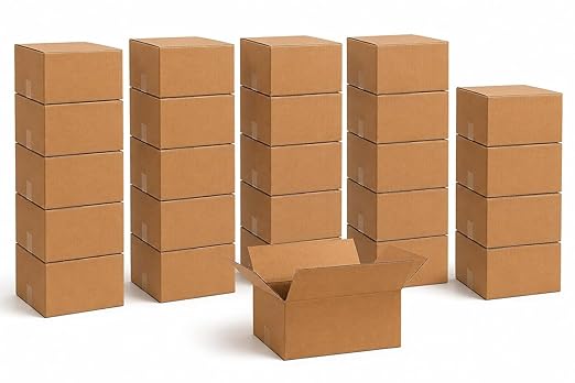 BOX USA Moving Boxes Holds 65lbs, 15"L x 10"W x 6"H (25-Pack) Small - Corrugated Cardboard Box for Shipping, Mailing, Packing, Packaging and Storage
