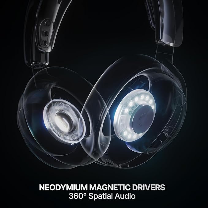 SteelSeries Arctis Nova 7 Wireless Gen 2 Gaming Headset - Real-Time App Control, 50+ HR Play, Neodymium Drivers, Mix 2.4GHz/Bluetooth, PC, PS5, PS4, Switch 1/2, Mobile - Magenta