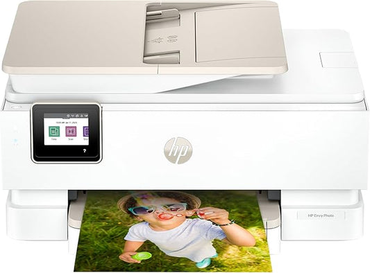 HP Envy Photo 7975 Wireless Color Inkjet Photo Printer, Print, scan, Copy, Easy Setup, Mobile Printing, Best-for-Home, 3 Month Instant Ink Trial Included, AI-Enabled (B63K3A)