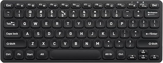 Perixx PERIBOARD-732B Wireless Backlit Mini Keyboard - X Type Scissor Keys - White Backlit - US English,Black,11950