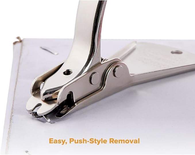 Bostitch Office Heavy Duty & Carton Staple Remover, Built in Staple Shield, Wear- Resistant Nickle Plated Finish Chrome