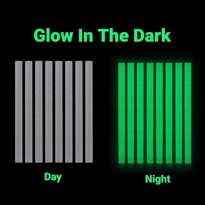 Glow in The Dark Hot Glue Sticks Bulk, 36 Pack Mini Hot Glue Sticks for Crafting, Christmas Decoration, Art, DIY, Small Size 4" Long x 0.27" Dia for Low and High Temp