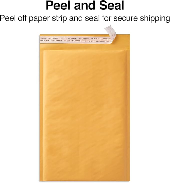 Staples Peel & Seal Bubble Mailers, #1 Size, 7.13” x 11”, Cushioned Shipping Envelopes — 25/Carton (51579‑CC)