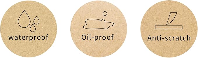 2 Inch Round Thermal Label, Self-Adhesive Waterproof Circle Sticker for Logo Design, Multipurpose Direct Thermal Labels, 600 Sheets/1 Roll,Imitation Kraft Paper Color