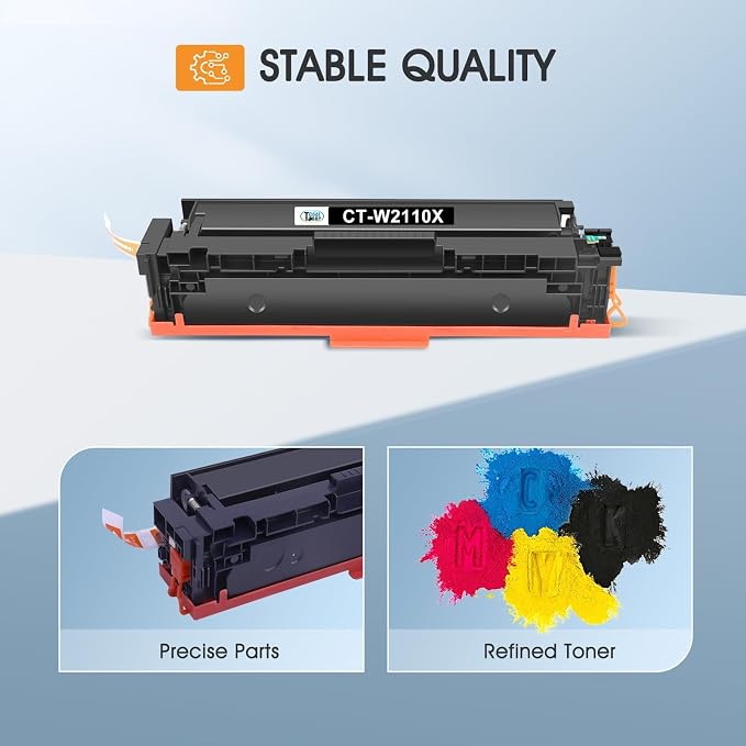 206X Toner Cartridges 4 Pack Compatible for HP M283fdw M283cdw High Yield | Compatible for HP 206A 206 Color LaserJet Pro MFP M255dw M283fdn M255nw M282nw M283 M255 W2110X W2110A Printer (with Chip)