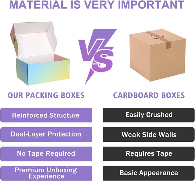 Shipping Boxes for Packaging, 9x6x4 Inches Corrugated Cardboard Boxes, Medium Mailing Boxes for Small Business (15 Pack, Colorful)
