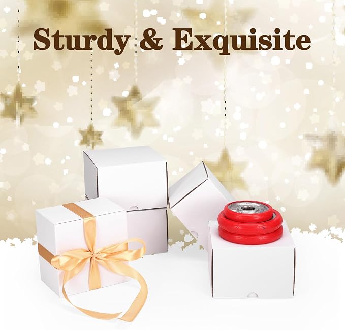 WIFTREY 25 Pack 6X6X4 Small Shipping Boxes for Business, White Corrugated Cardboard Box 6 x 6 x 4 for Mailing Packing Gifts