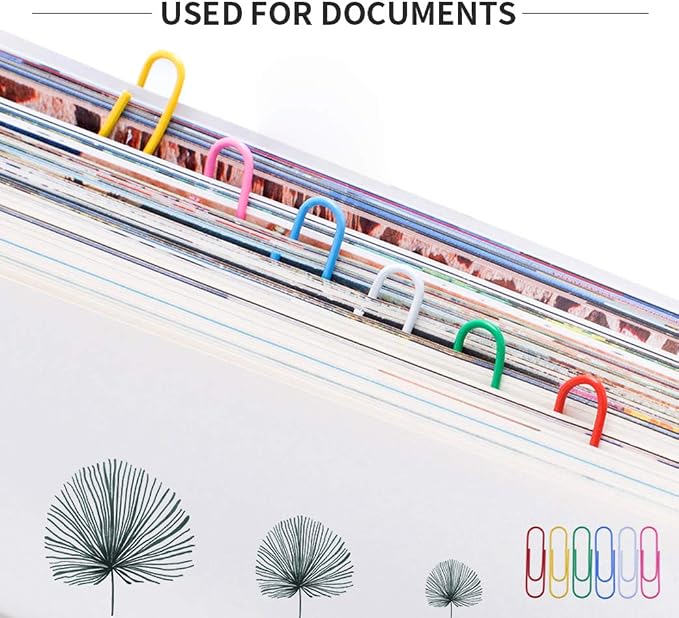 Paper Clips, 40 Pack 4 Inches Mega Large Paper Clips | 100mm Extra Large Multicolored Jumbo Coated Paperclips Big Sheet Holder for Office School Document Organizing