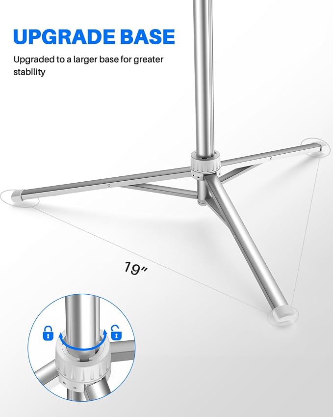 67" Phone Tripod, MIIASI Extendable Tripod for iPhone, Selfie Stick with Remote and Phone Holder, Compatible with iPhone/Android/Camera, Light Stand