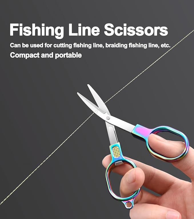 Zicolu Folding Travel Scissors Safety, Small TSA-Compliant and Portable with Case, Pocket Foldable Stainless Steel Retractable Cutters, Mini Craft Scissors for Home, Outdoor and Office Use
