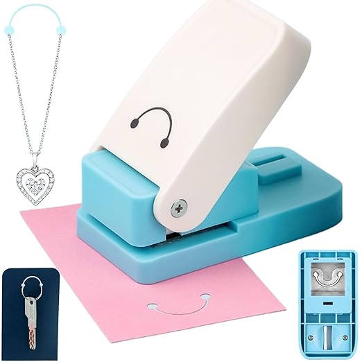 Earring Card Punch, Earring Necklace Hole Puncher, Portable Hangtag Punch Tool for Selling Jewelry, DIY Projects, Card Making, Scrapbooking, Craft, Display Cards Arts Supplies Crafting Tools