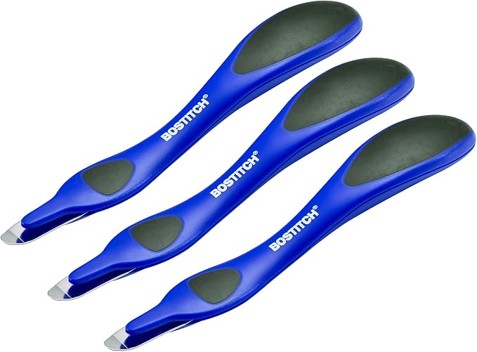 Bostitch Office Professional Easy Staple Remover, Magnetic Tip, Blue 3-Pack (40000M-BLUE-X3)
