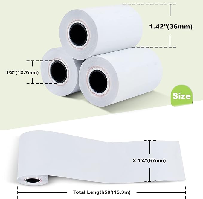 MFLABEL 2 1/4" x 50' Thermal Papers Cash Register POS Receipt Paper - 2000 Rolls