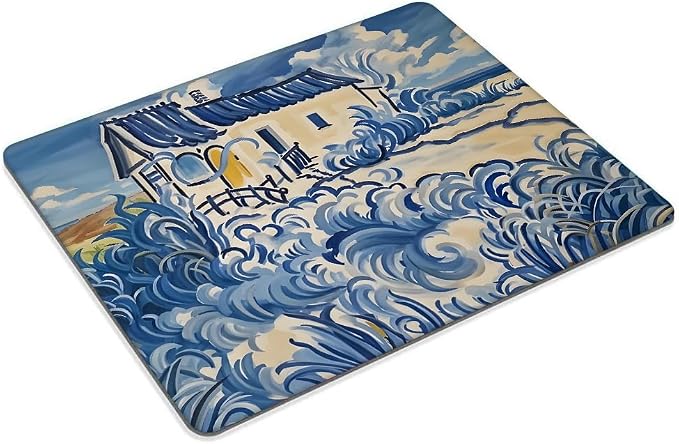 Van Gogh Landscape with Houses Mouse pad Customized Mousepad Non-Slip Rubber Base Mouse Pads for Computers Laptop Office Desk Accessories Mouse pad