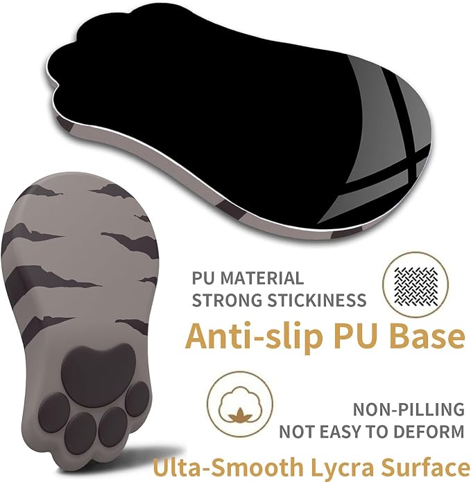 L-SPOUTTO Ergonomic Mouse Pad with Wrist Rest,Cute Mouse Pad Wrist Support | Cat Paw Comfortable Massage Design,Computer Pain Relief Mousepad with Non-Slip PU Base for Desk Laptop Gaming,Brown
