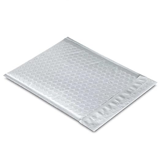 SALES4LESS - Poly Bubble Mailers, Waterproof & Cushioned Padded Envelopes for Shipping, 8.5 x 13.5 in (50 Pack, White)