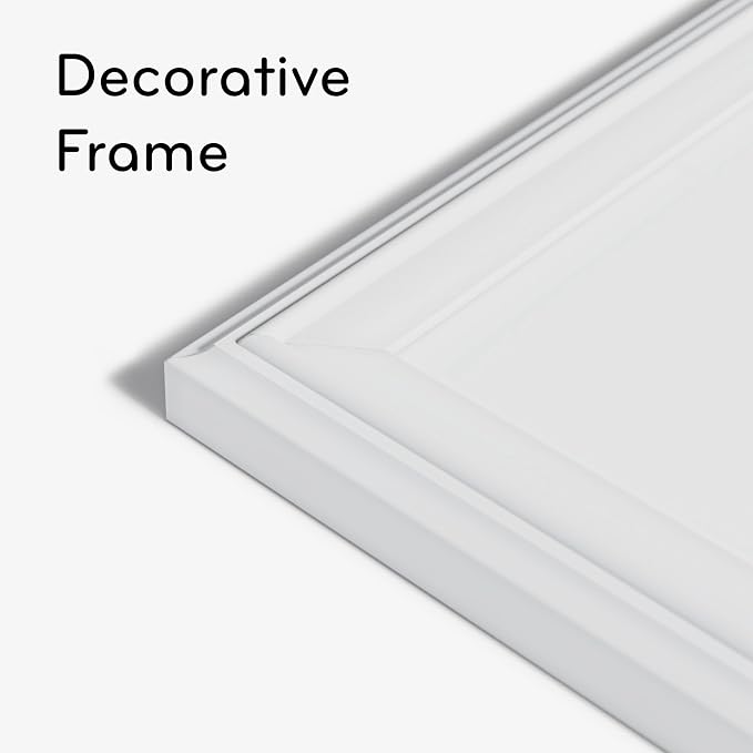U Brands Farmhouse Magnetic Dry Erase Board White Board, 40" x 30", White Wood Style Frame, Includes 2 Magnets