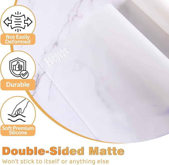 49.2" x 15.7" Large Silicone Mat for Kitchen Counter Protector, Cuttable | Silicon Countertop Protector Mat Heat Resistant Mats for Countertop, Cut to Fit Placemat Ship Roll by Foepoge, Translucent