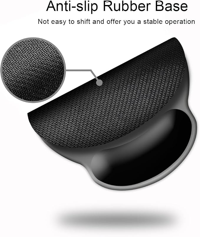 DOOKE ErgoComfort Wrist Rest Mouse Pad-Ergonomic Office Mousepad with Wrist Support-Non-Slip, Design Desk Accessories Mat for Home&Game Decor Slate Gray