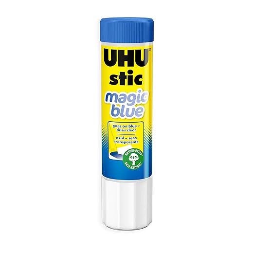 UHU Stic Magic Glue Stick - Solvent Free - Dries Clear - 8G/21G/40G - 1 of Each Size - Pack of 3