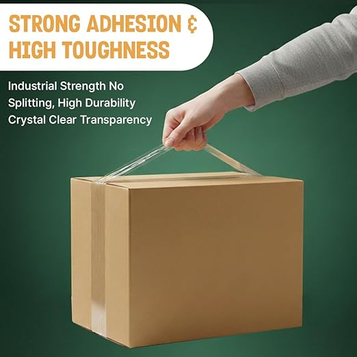 40 Rolls Clear Packing Tape Refills - Heavy Duty 2” X 65 Yards Bulk Value Pack (More Than Standard 36-Roll Packs) for Shipping, Moving & Storage - Strong Hold Clear Packaging Tape for Moving Sealing