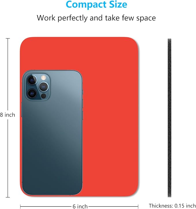 Dapesuom Small Mouse Pad, 6 x 8 Inch Thick Rubber Premium-Textured Non-Slip Portable & Washable Mini Mouse Mat for Women Men Wireless Laptops Keyboard Tray Gaming Work Computer Office Travel, Red
